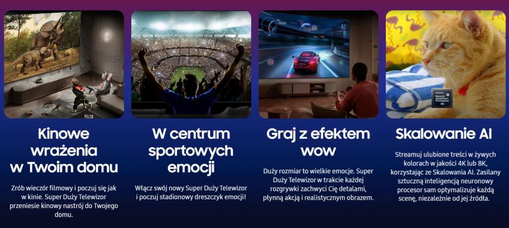 Cechy telewizorów Samsung