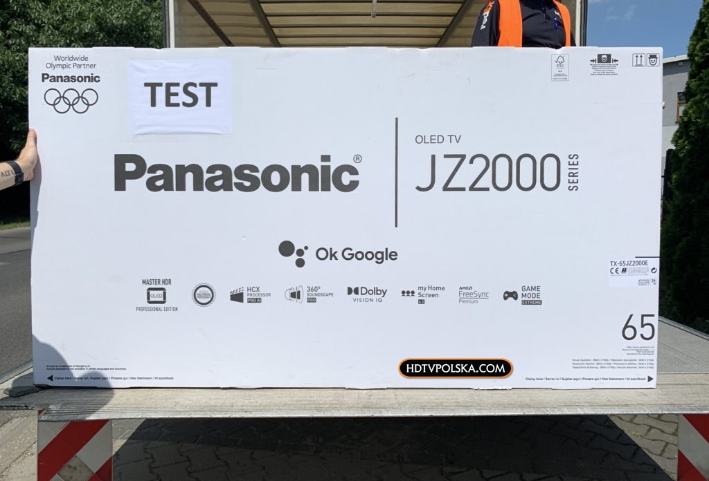 Test Panasonic JZ2000 OLED Karton dostawa