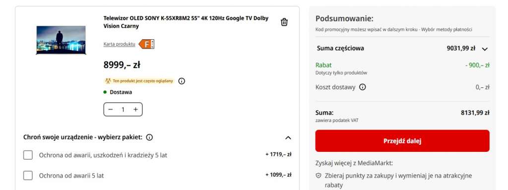 promocja sony bravia 8 ii oled 55 cali media markt