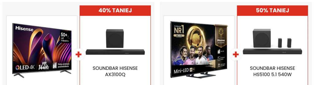 Promocja HISENSE Kup telewizor, odbierz rabat w Media Expert - przykładowe oferty