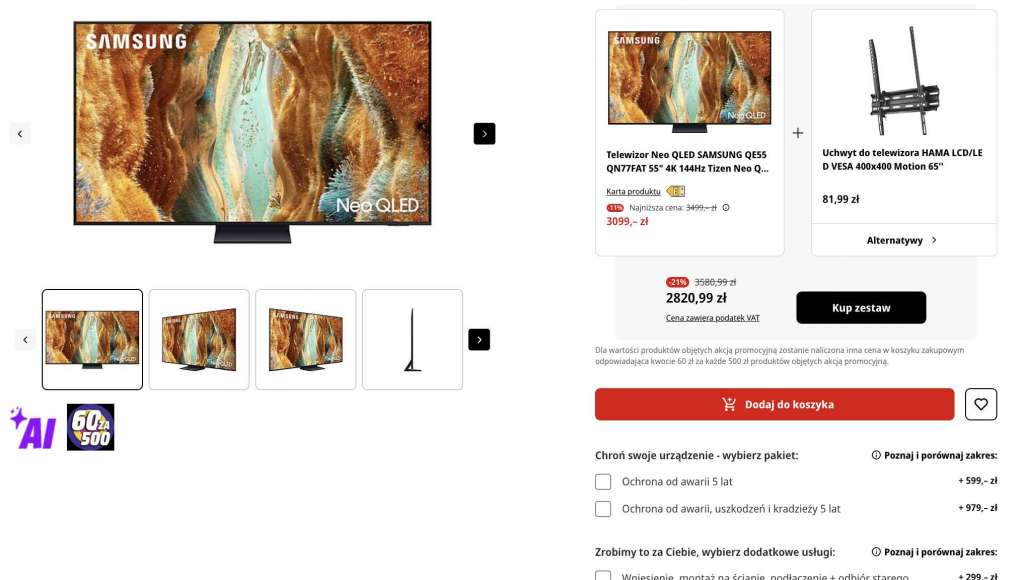 promocja samsung qn77f 55 cali media markt