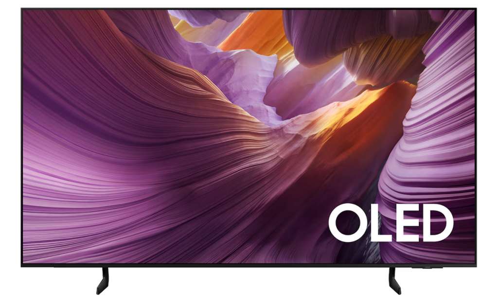 Ekran telewizora Samsung S85F z napisem 