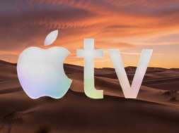apple tv logo na pustyni