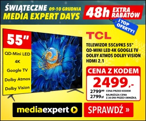 promocja telewizor tcl 55 cali media expert days grudzien 2025