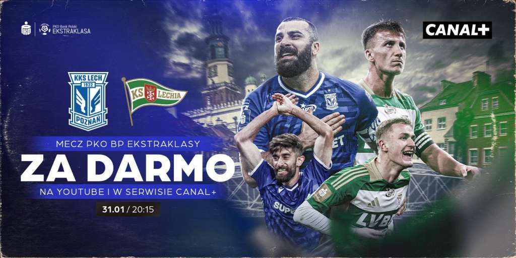 Lech Poznań – Lechia Gdańsk za darmo - grafika ilustracyjna