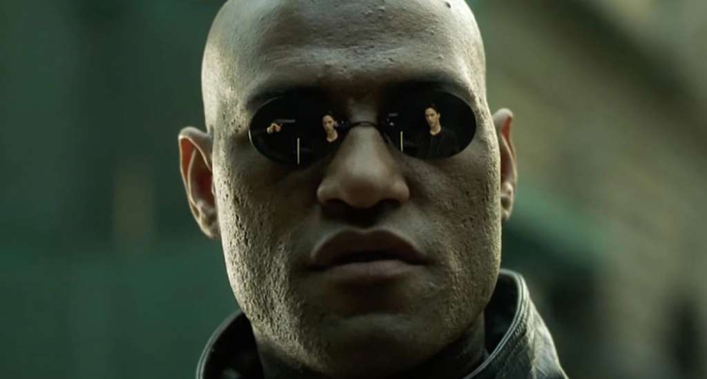 aktor Laurence Fishburne na zdjęciu z Matrixa 