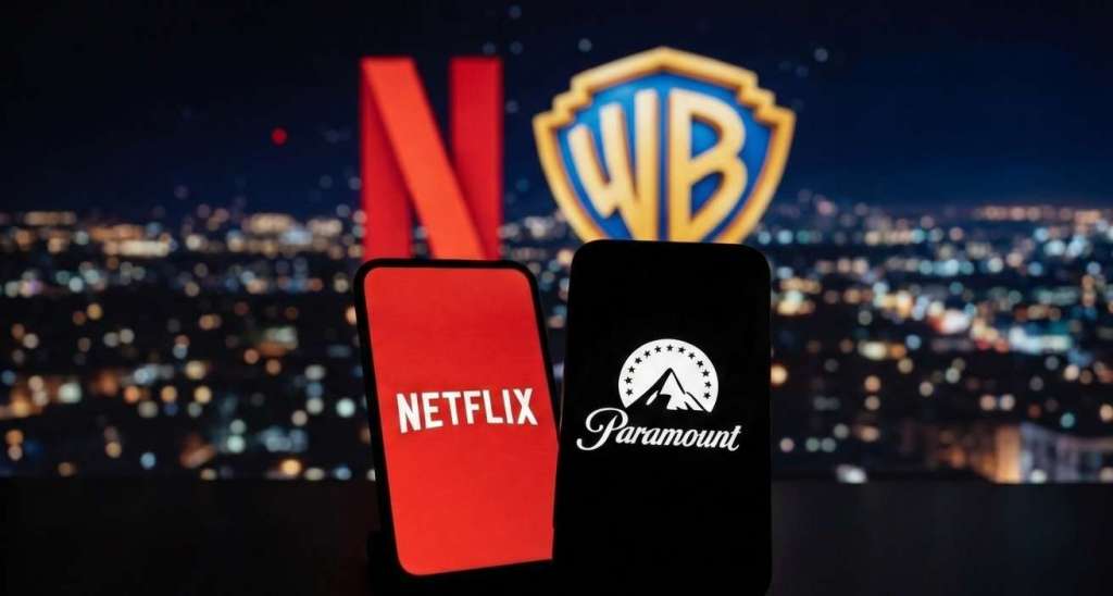 Netflix Warner Bros Paramount - grafika ilustracyjna