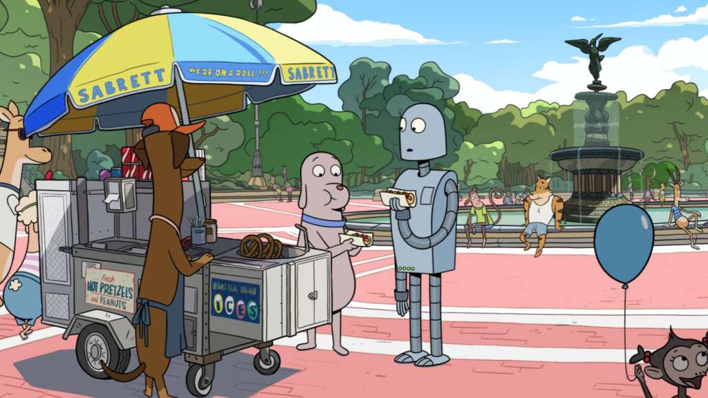 kadr z filmu Pies i Robot 