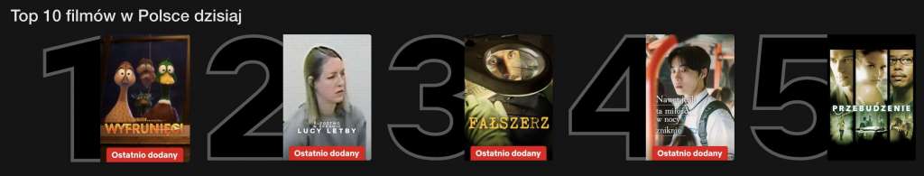 zrzut ekranu z serwisu Netflix z filmem Wyfrunięci