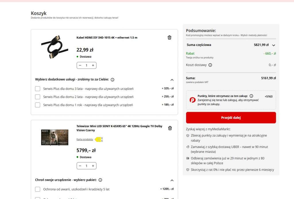telewizor sony bravia 5 65 cali promocja w media markt