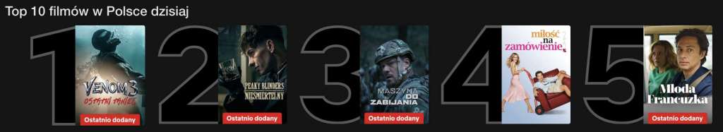 zrzut ekranu z serwisu netflix z filmem Venom 3