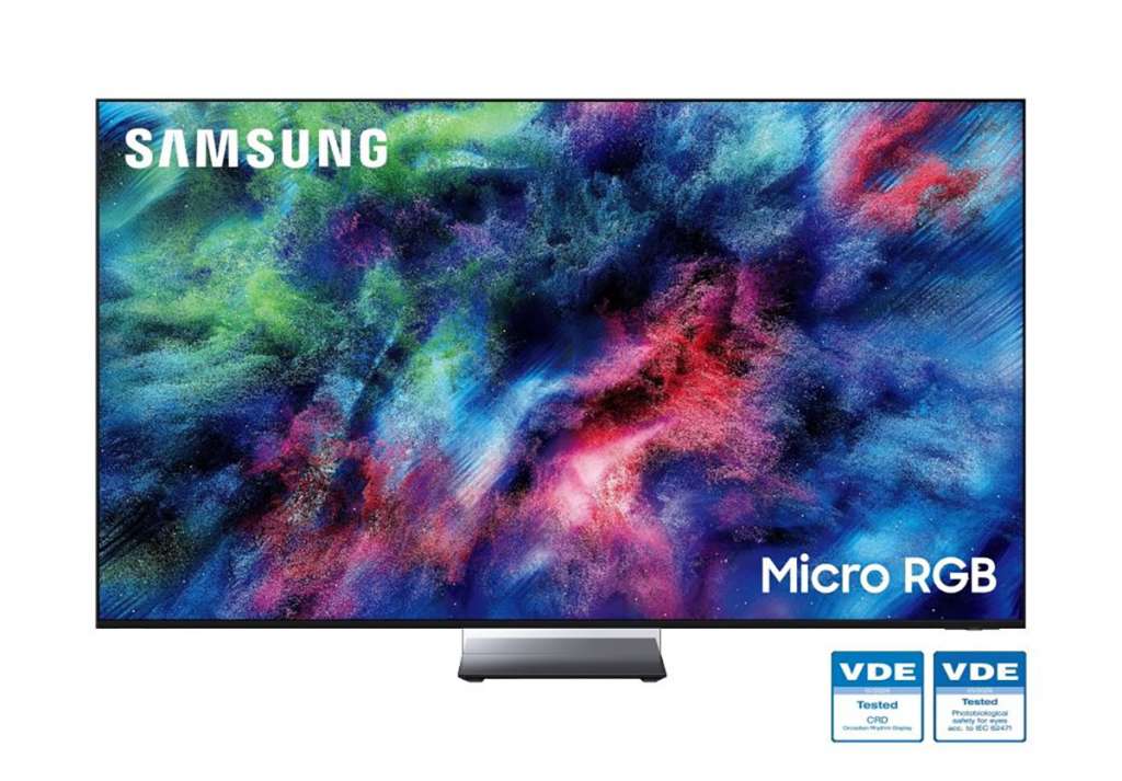Certyfikaty VDE dla telewizora Samsung Micro RGB 2026