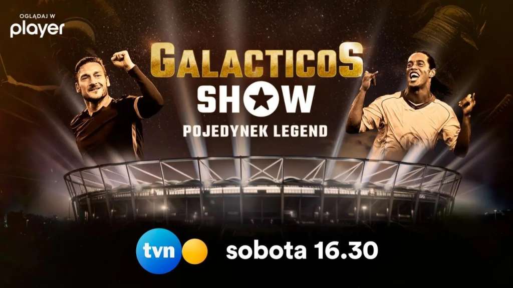 grafika zapowiadająca transmisję Galacticos Show w TVN
