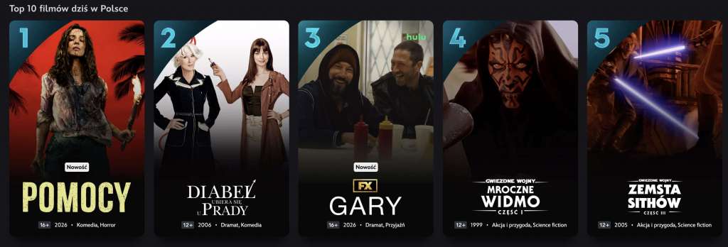 zrzut ekranu z serwisu Disney+ 