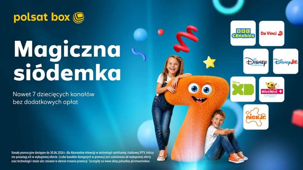 grafika z darmowymi kanałami dla dzieci w Polsat Box