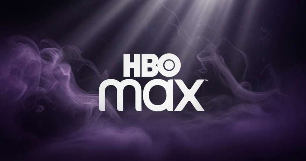 hbo max logo na fioletowym tle