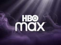hbo max logo na fioletowym tle