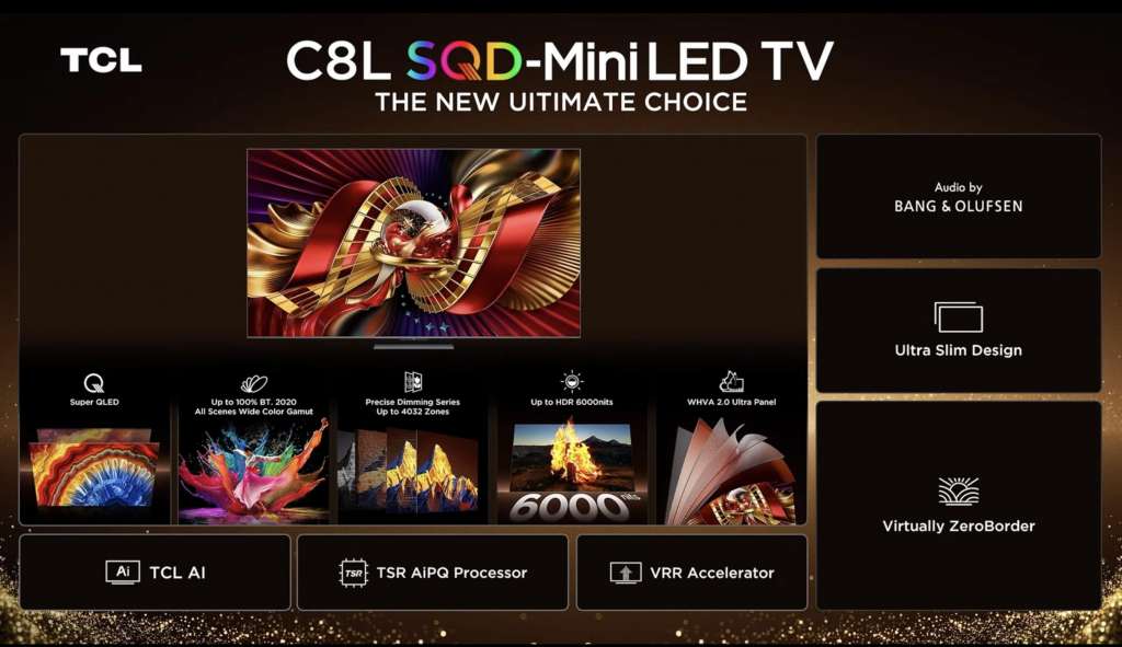 TCL C8L - cechy telewizora