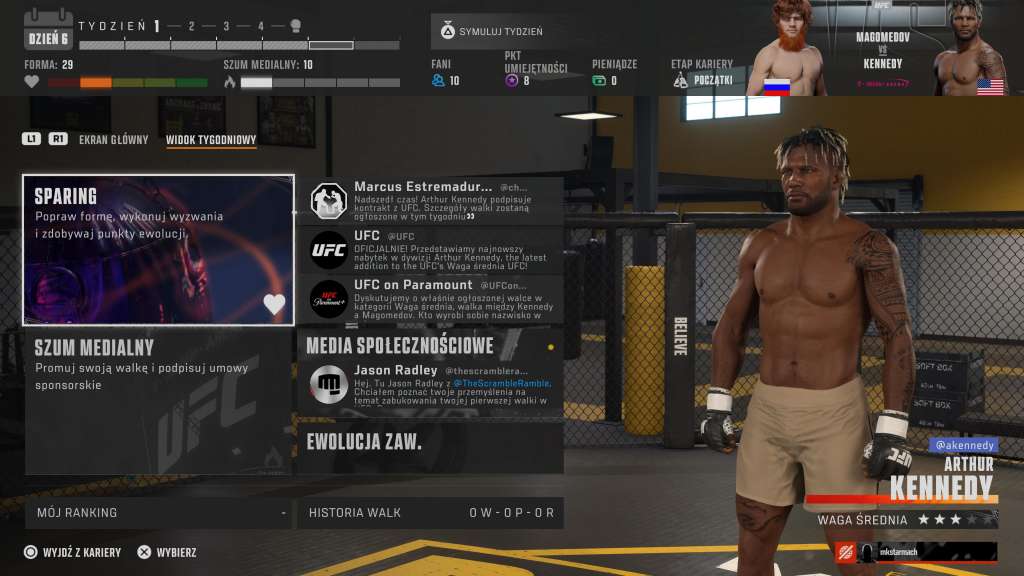 Zrzut ekranu z gry UFC 6 na PS5 - recenzja HDTVPolska