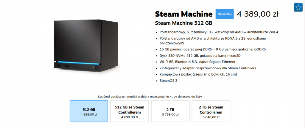 steam machine cena