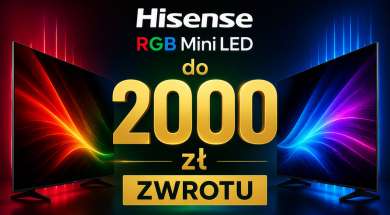 hisense rgb mini led telewizory promocja cashback 2000 zł media expert okładka