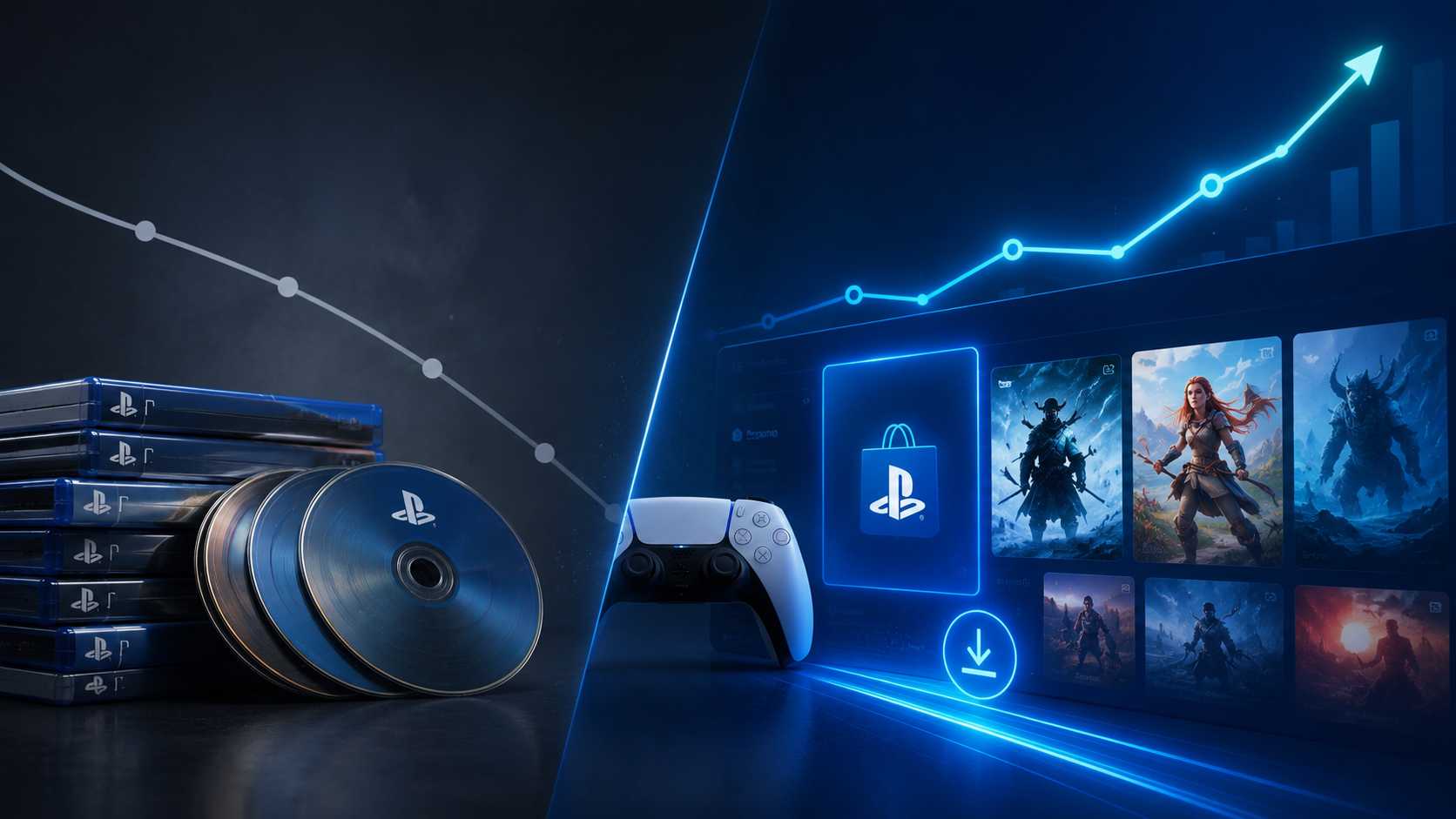 Koniec płyt na PlayStation nie wziął się znikąd. Te dane pokazują, dlaczego Sony to robi