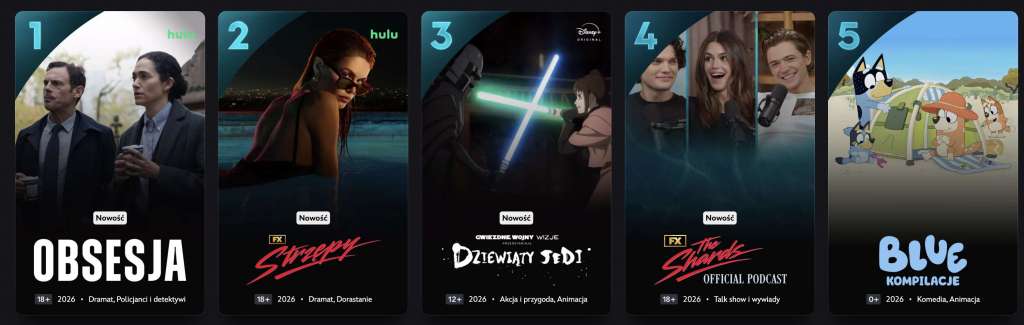 zrzut ekranu z serwisu Disney+