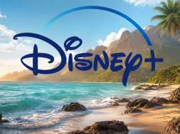 disney+ logo na plaży