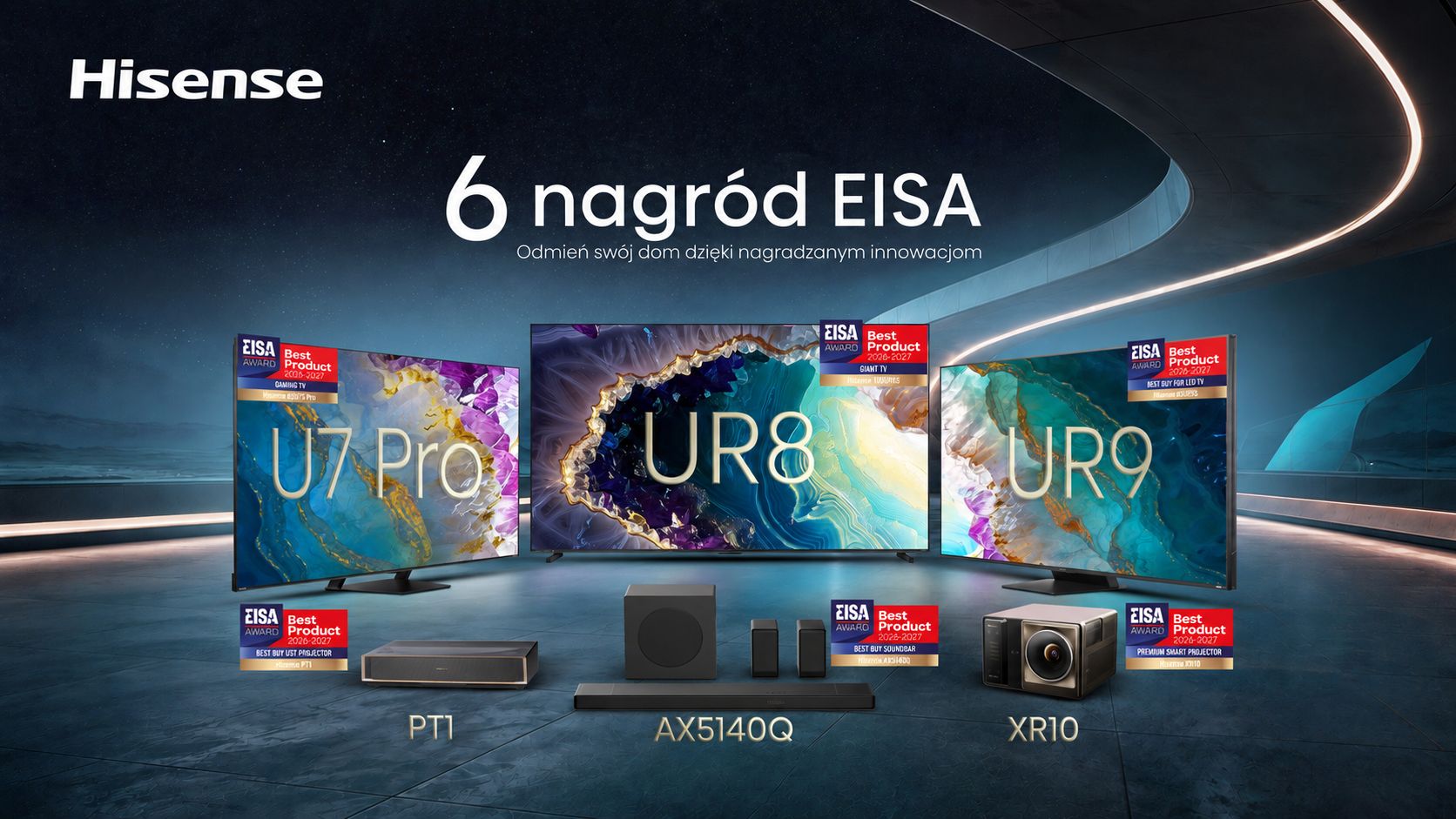 Hisense robi jedne z najlepszych telewizorów. Właśnie zgarnął 6 prestiżowych nagród EISA
