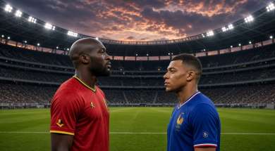 lukaku mbappe belgia francja na stadionie
