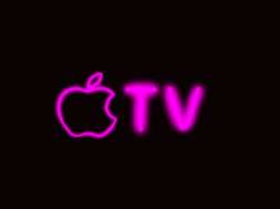 apple tv logo różowe